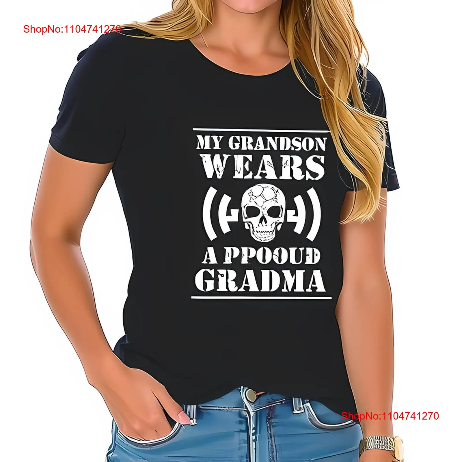 Vintage Fashion Font - Grandma T Shirt with Font Casual