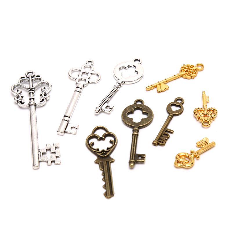 Vintage Fashion Look - 13Pcs Vintage Metal Mix Style Key
