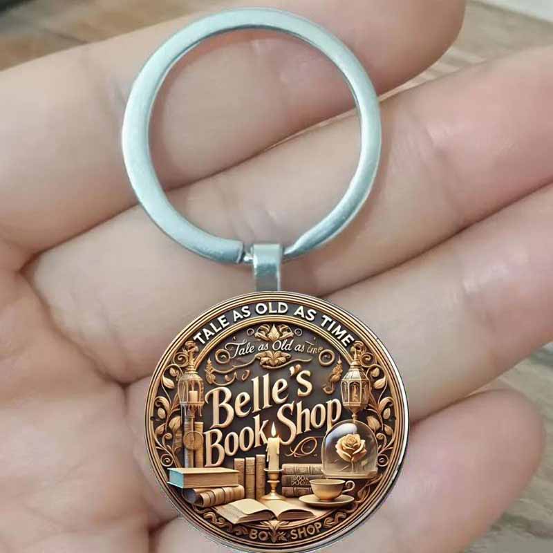 Vintage Fashion Library - Vintage Literature Keychain Library Coffee Shop