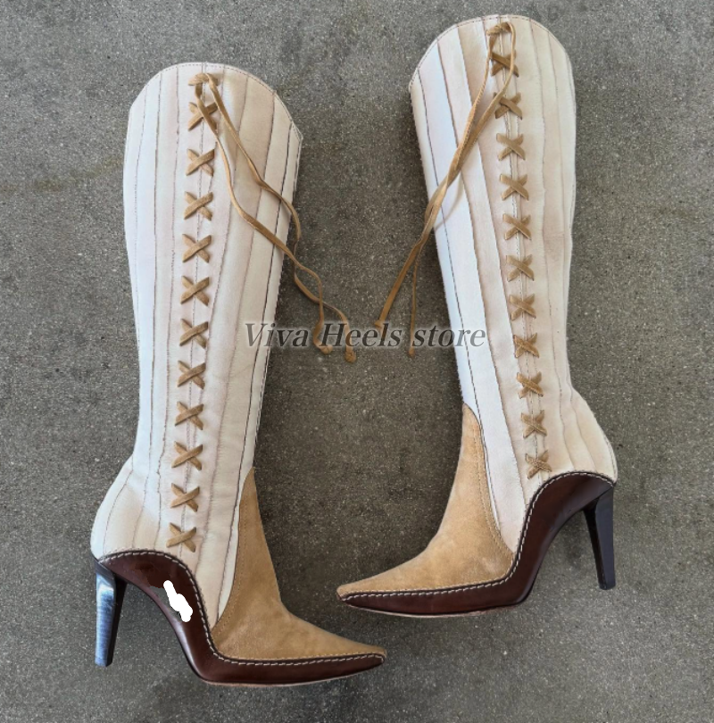 Vintage white leather mixed co - Vintage Zipper ulasan dan harga