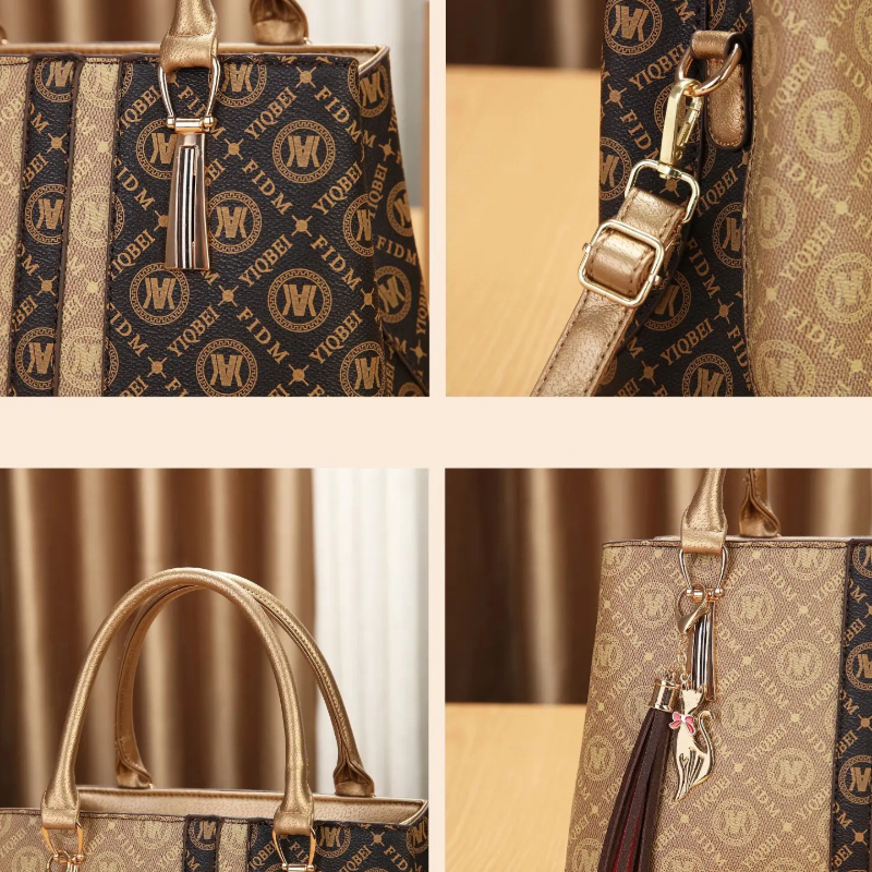 Women's Handbag Set with Shoul - Vintage Zipper ulasan dan harga