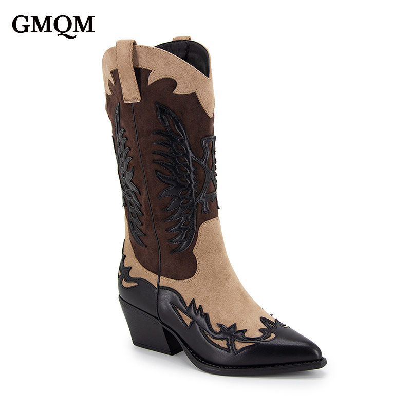 GMQM 2025 Women's Mid Calf Boo - Vintage Zipper ulasan dan harga