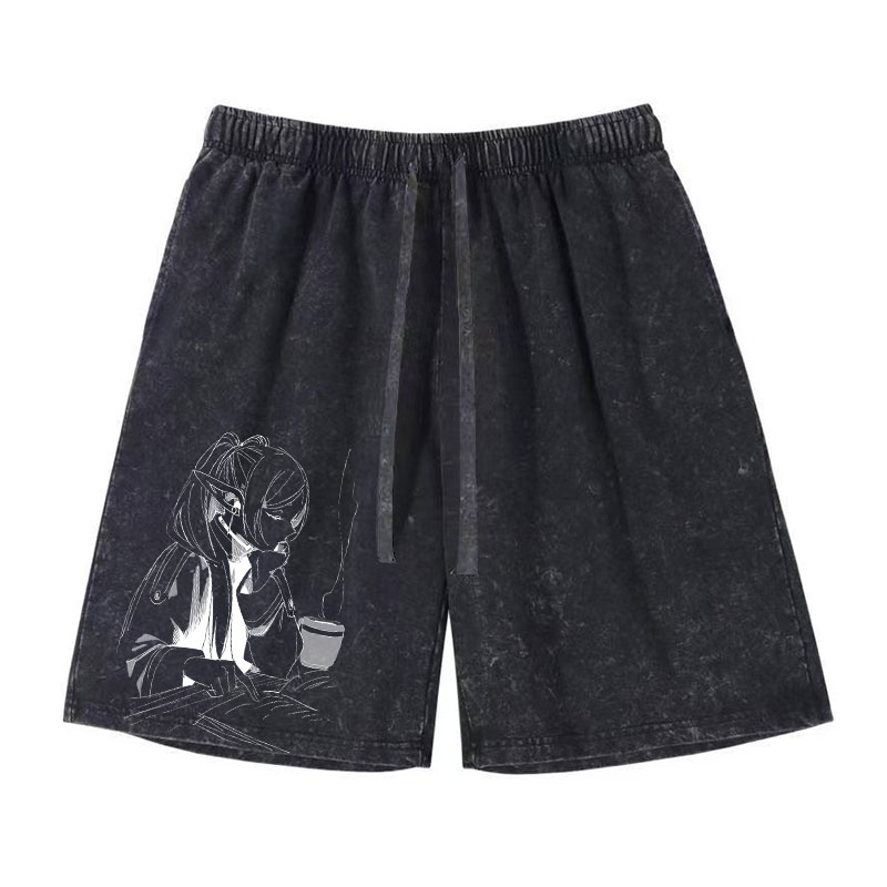 Anime Frieren Shorts Vintage W - Vintage Fashion In Japan ulasan dan harga