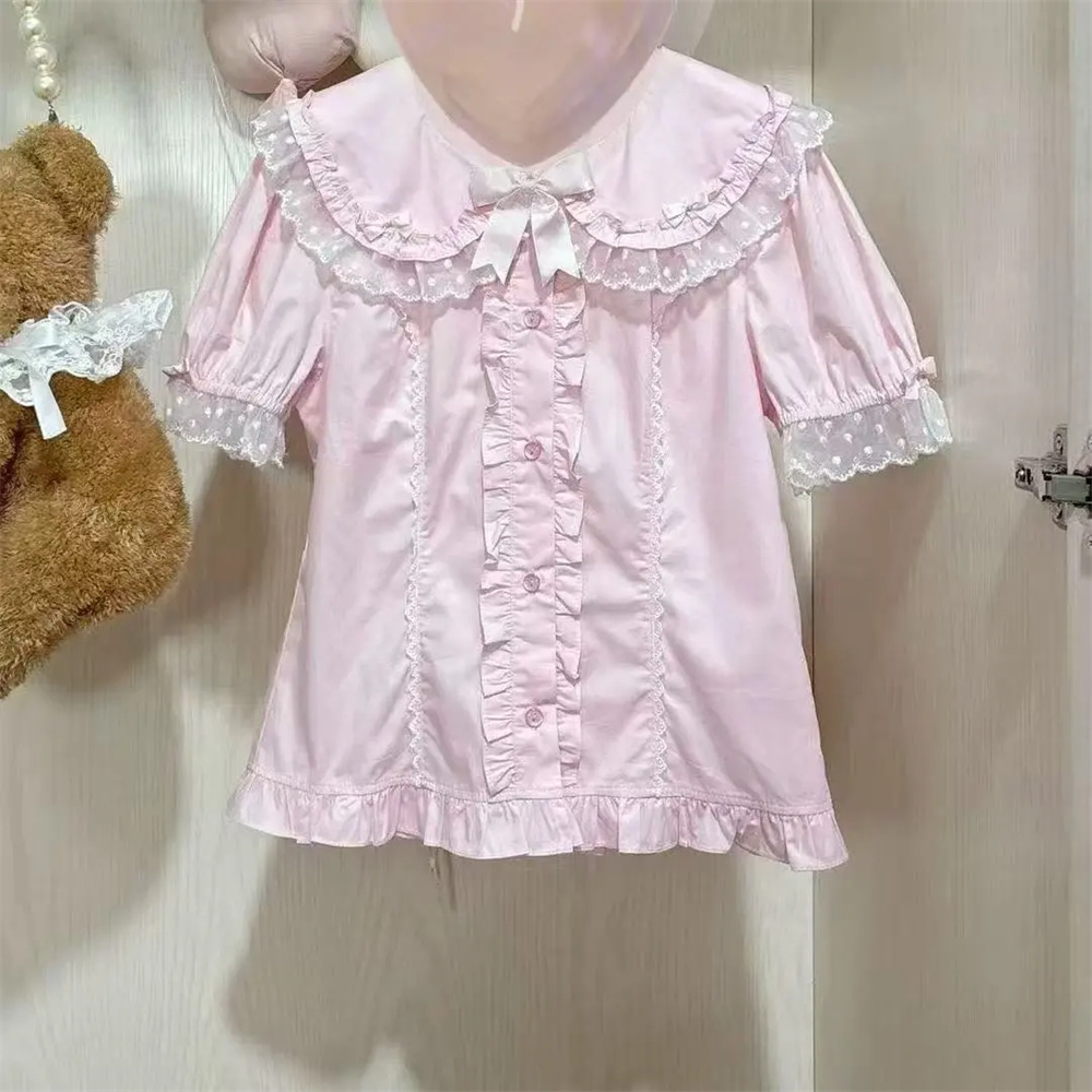 Ruffles Blouses Spring Summer  - Vintage Fashion In Japan ulasan dan harga