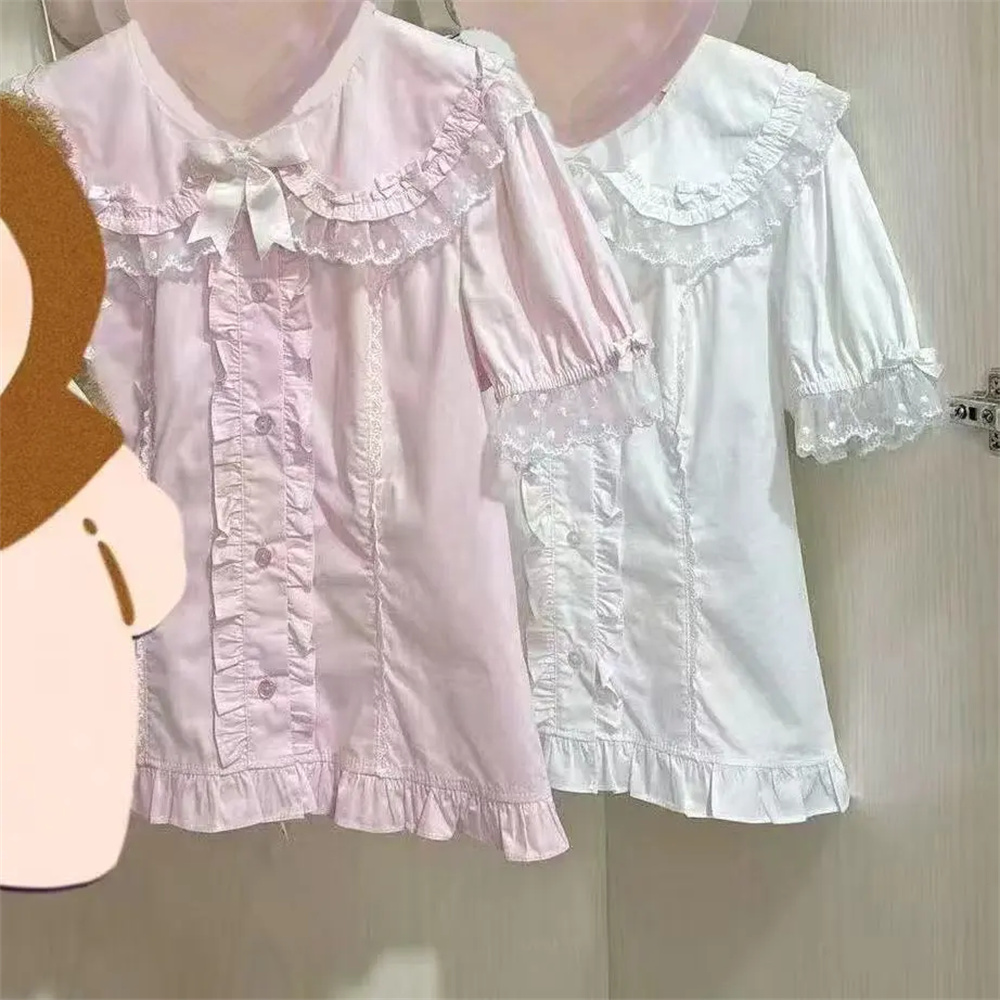 Ruffles Blouses Spring Summer  - Vintage Fashion In Japan ulasan dan harga