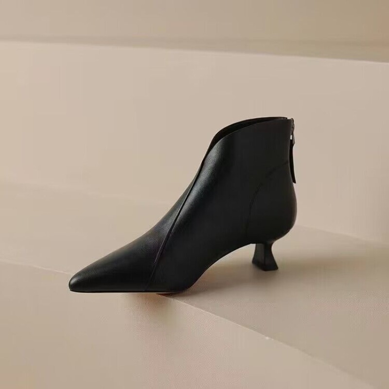 Autumn Winter Pointed Toe Wome - Vintage Zipper ulasan dan harga