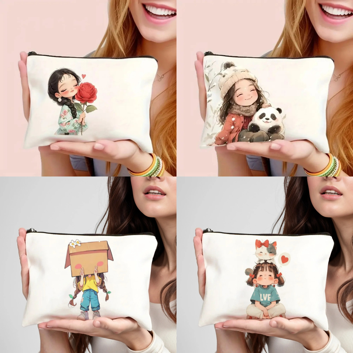 Vintage Chic Makeup Bags Zippe - Vintage Zipper ulasan dan harga