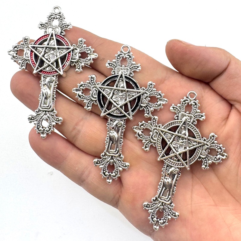 2pcs 30x15mm Gothic Big Cross  - Vintage Fashion Stores ulasan dan harga