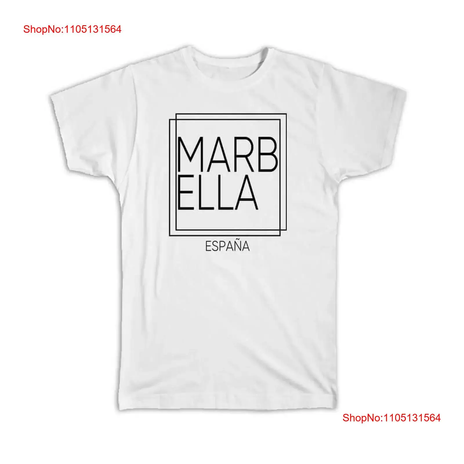 T Shirt MARBELLA Spain Square  - Vintage Fashion Font ulasan dan harga