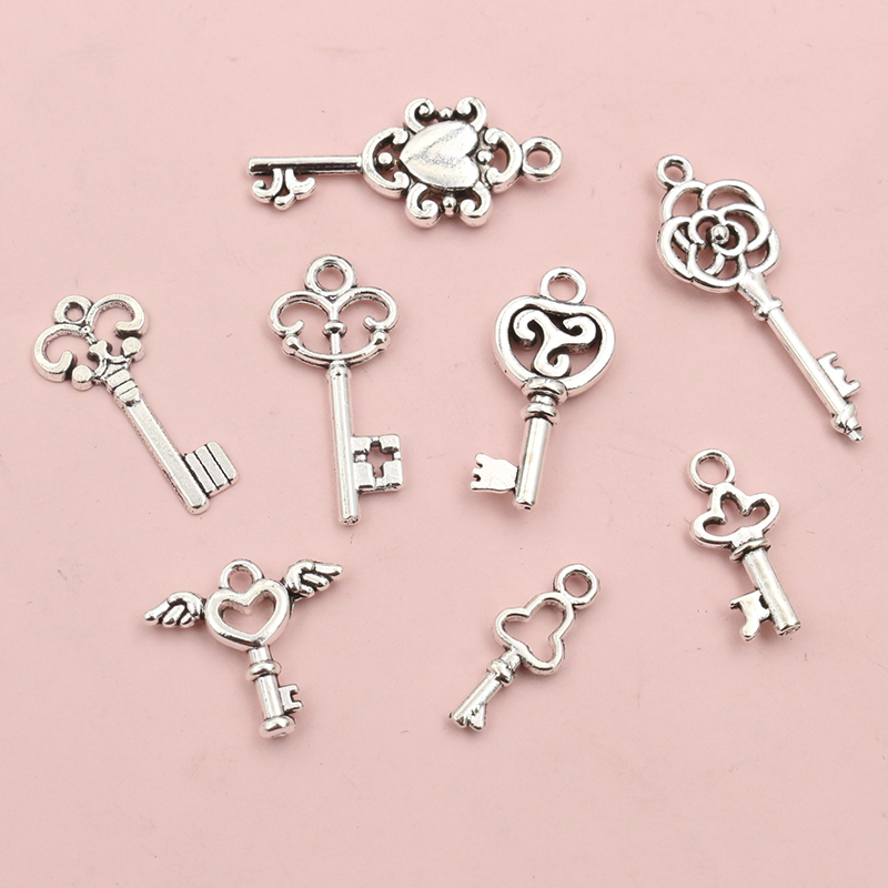 50pcs Vintage Small Key Charms - Vintage Fashion Stores ulasan dan harga