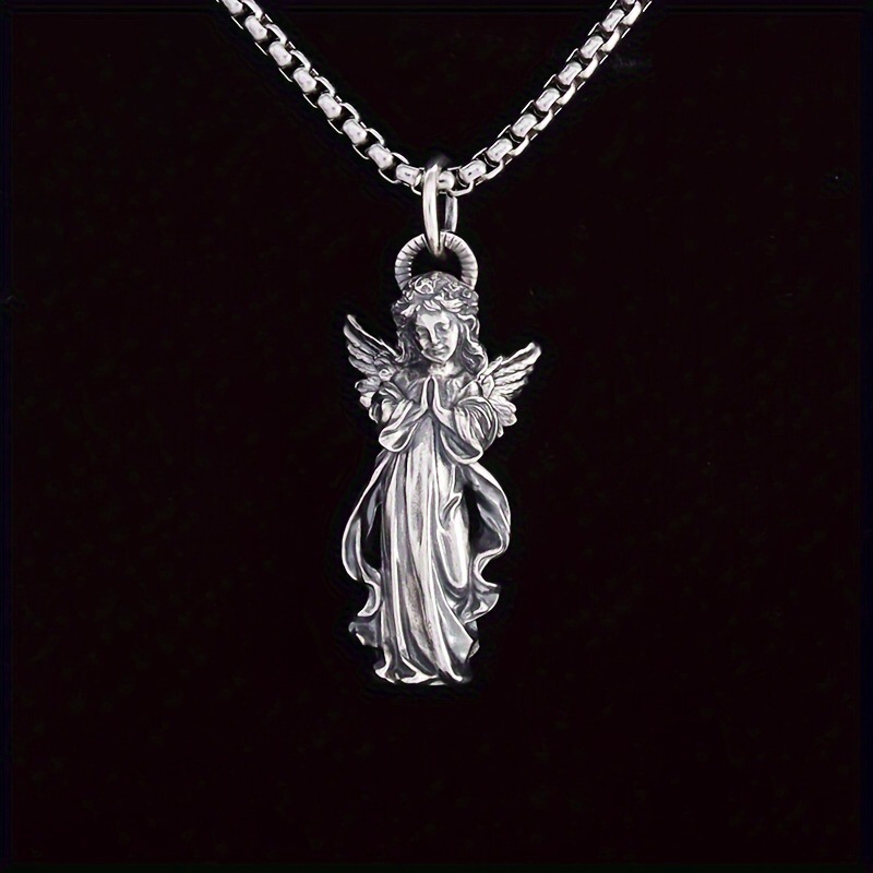 Guardian Angel Amulet Necklace - Vintage Fashion Meaning ulasan dan harga