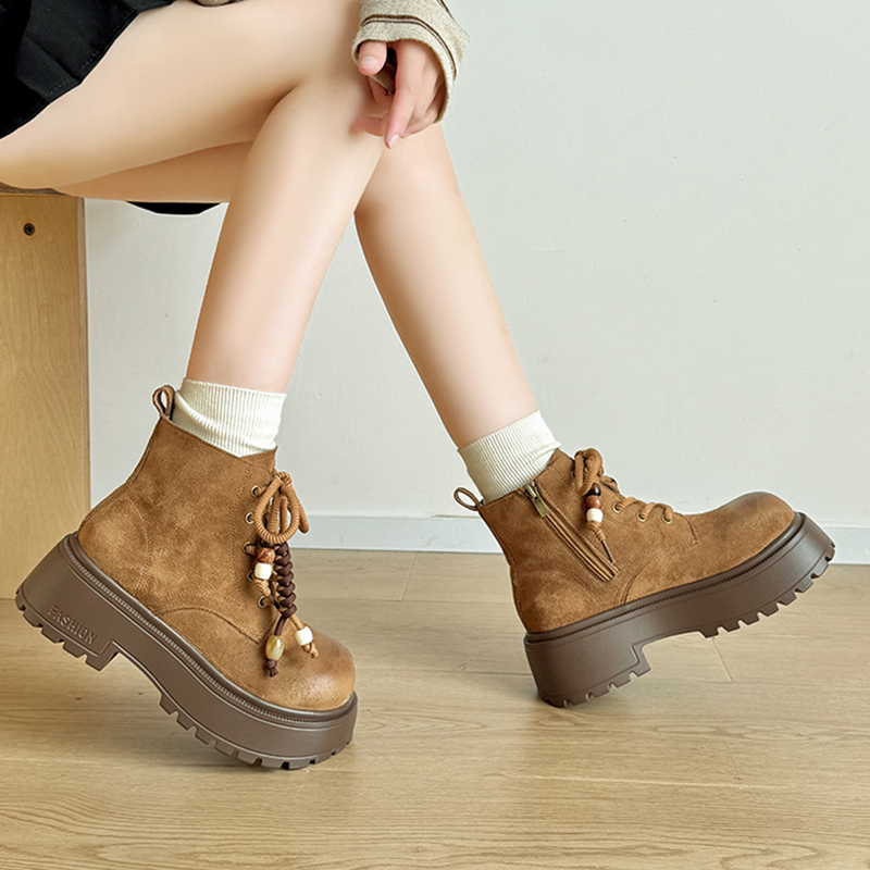 Vintage Chunky Platform Ankle  - Vintage Zipper ulasan dan harga