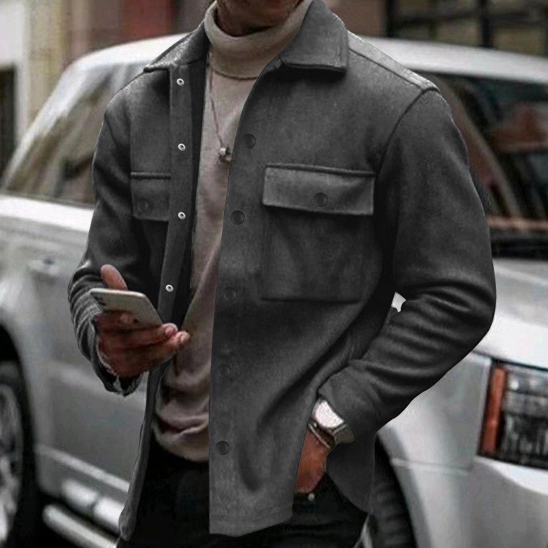Work Jacket Male Outerwear Sli - Vintage Zipper ulasan dan harga