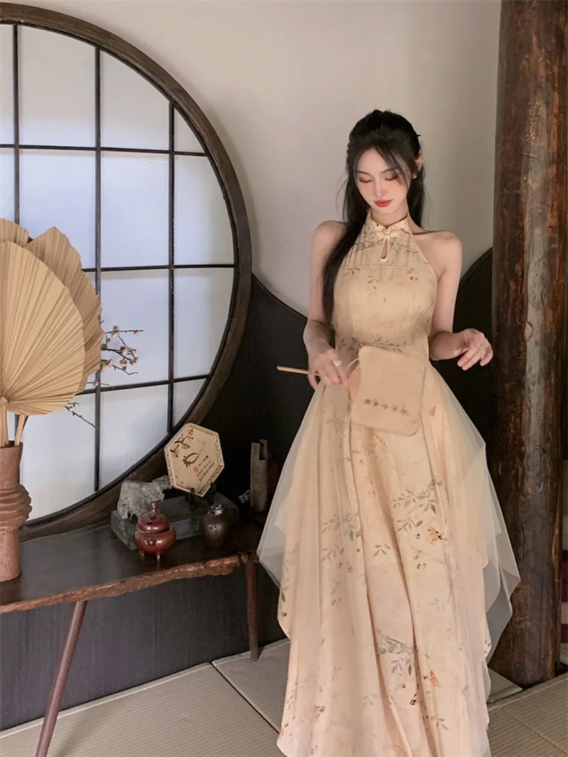 2025 Yellow Hollow Out Cheongs - Vintage Fashion Look ulasan dan harga