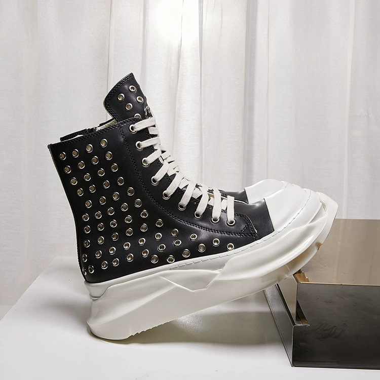 Vintage Men Shoes High-TOP Pla - Vintage Zipper ulasan dan harga