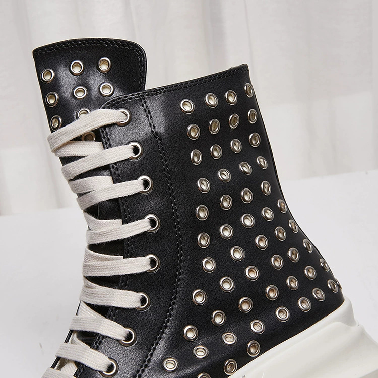 Vintage Men Shoes High-TOP Pla - Vintage Zipper ulasan dan harga