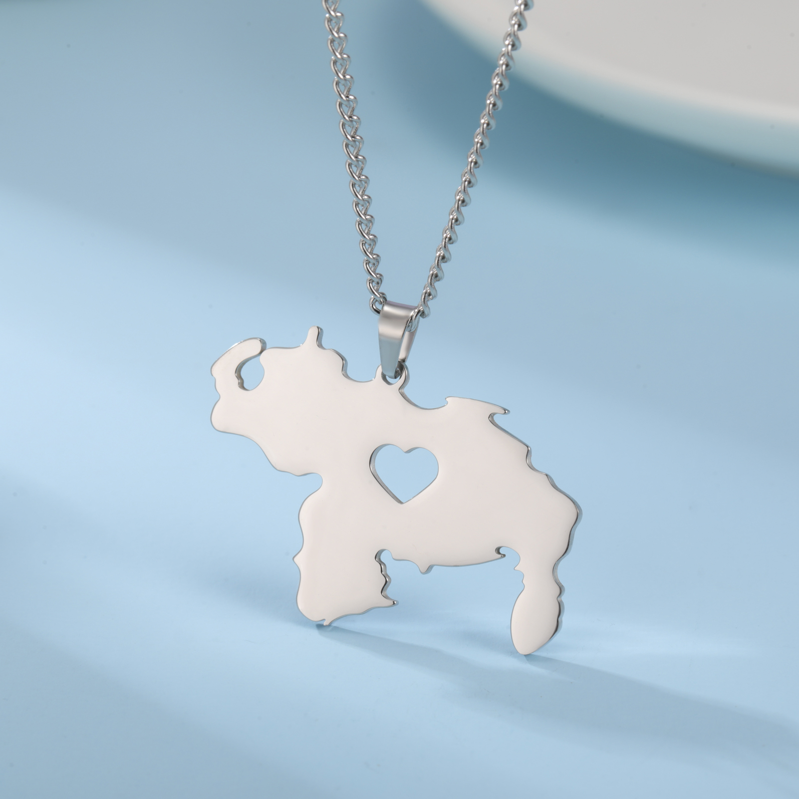 LIKGREAT Venezuela Map Necklac - Vintage Fashion Meaning ulasan dan harga