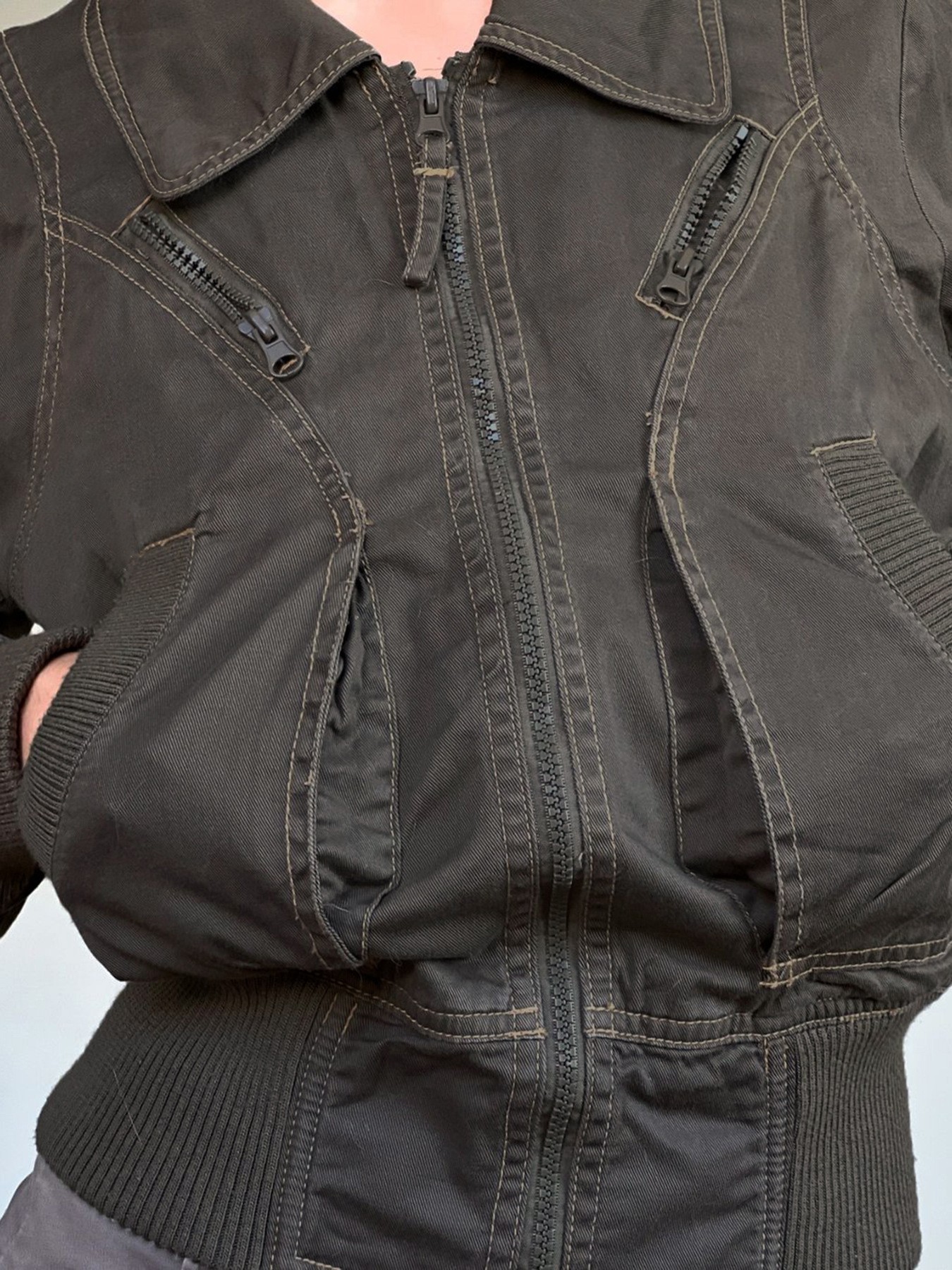 Summer Men's Clothing Slim Fit - Vintage Zipper ulasan dan harga
