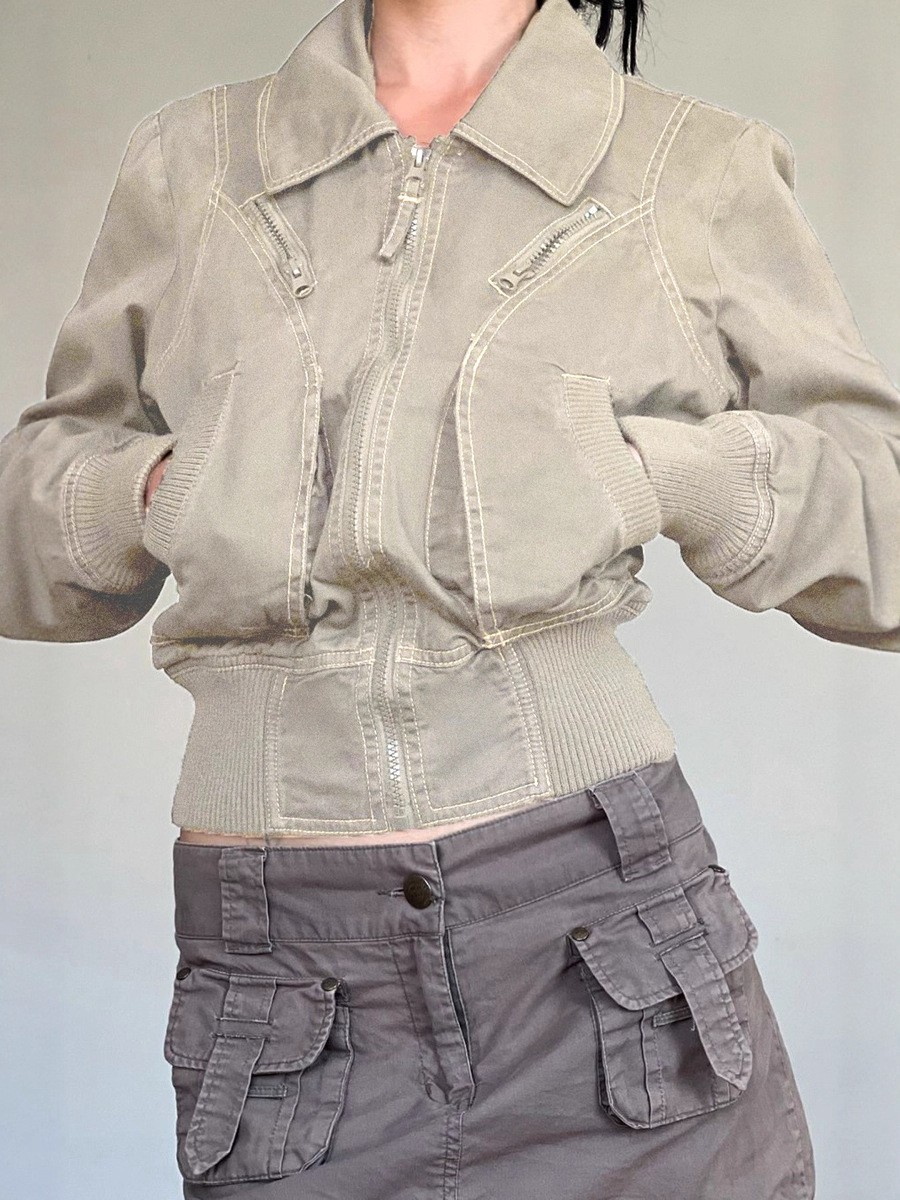 Summer Men's Clothing Slim Fit - Vintage Zipper ulasan dan harga
