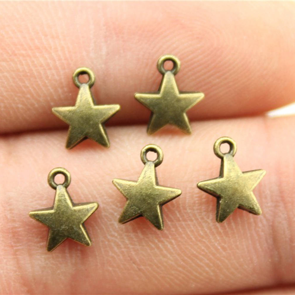 40pcs 8.6x7.1mm 2 Colors Antiq - Vintage Fashion Stores ulasan dan harga