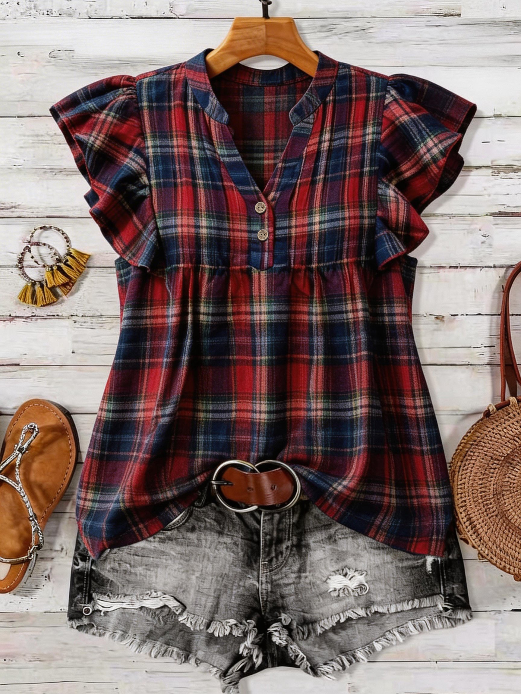 plus Size Retro round Neck Pri - Vintage Fashion Jersey ulasan dan harga